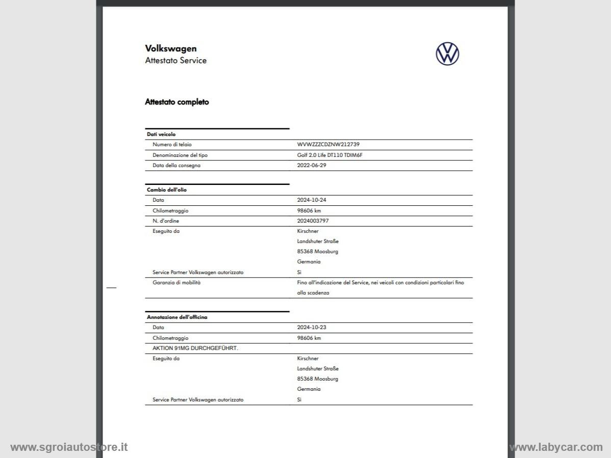 VOLKSWAGEN Golf 2.0 TDI 150 CV SCR Style