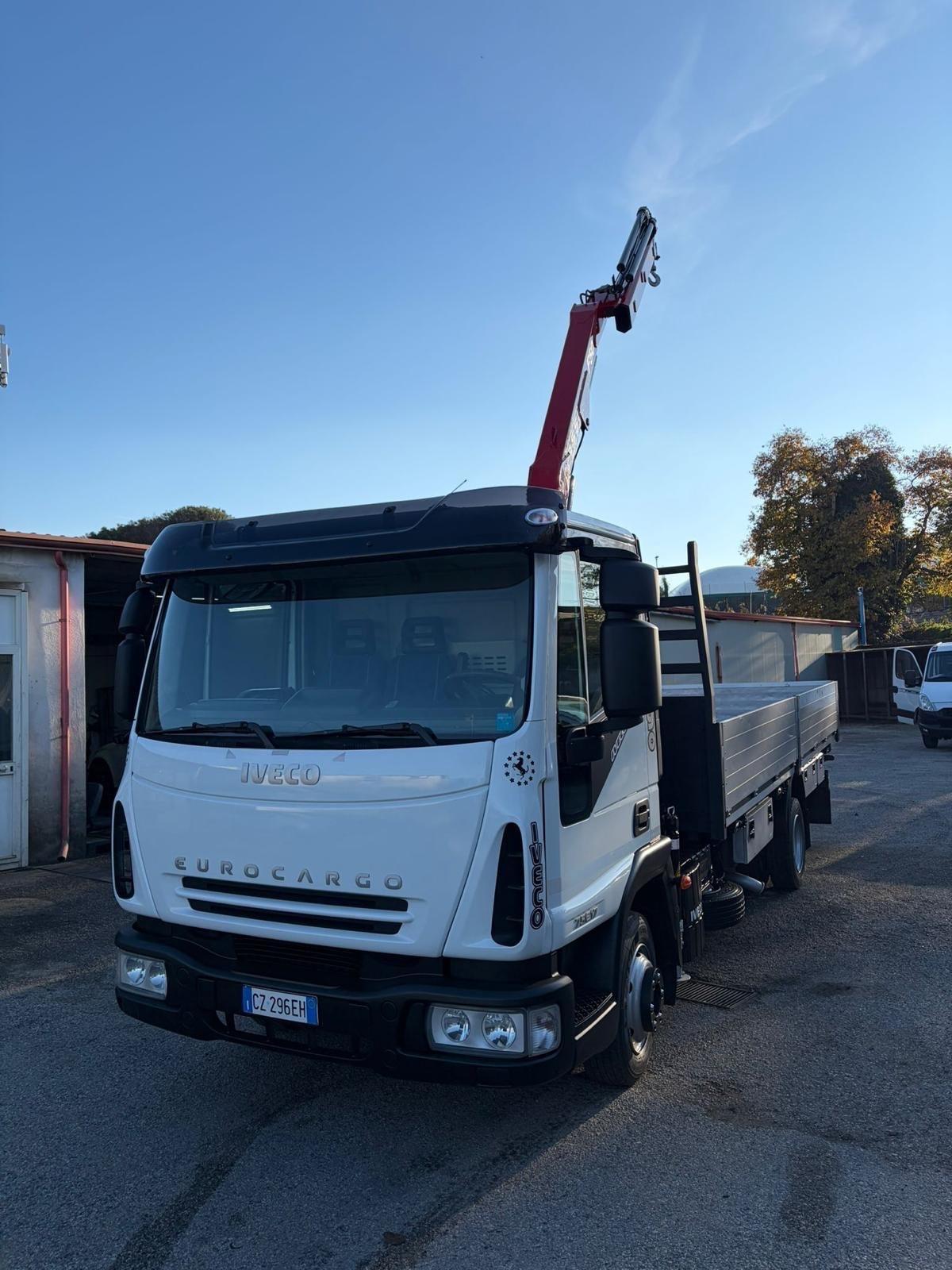 Iveco Eurocargo 75e17 cassone con gru fissa-2006