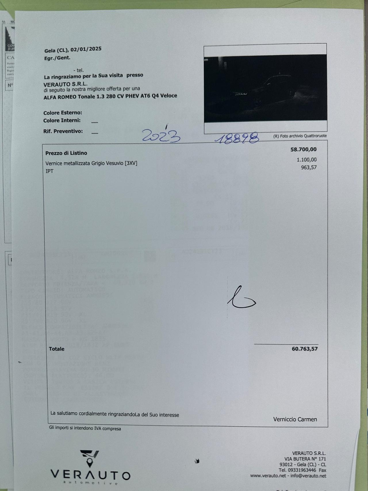 Alfa Romeo Tonale 1.3 Veloce Q4 offerta T-Stock prezzo imperdibile