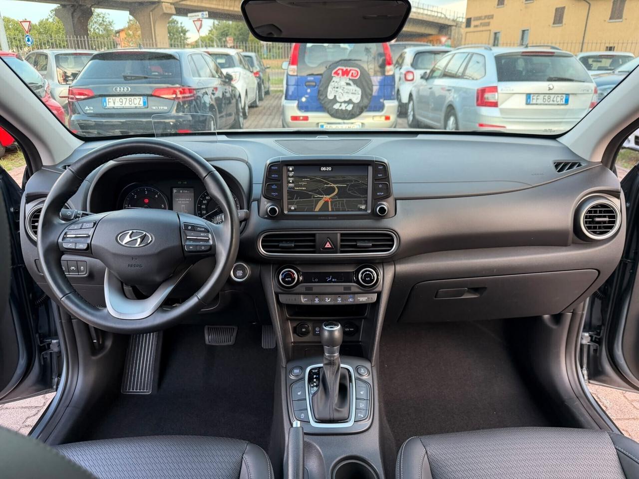 Hyundai Kona 1.6 CRDI 136 CV 4WD AUTOMATICA NAVIGA CAMERA SENSORI PDC OK NEOPATENTATI