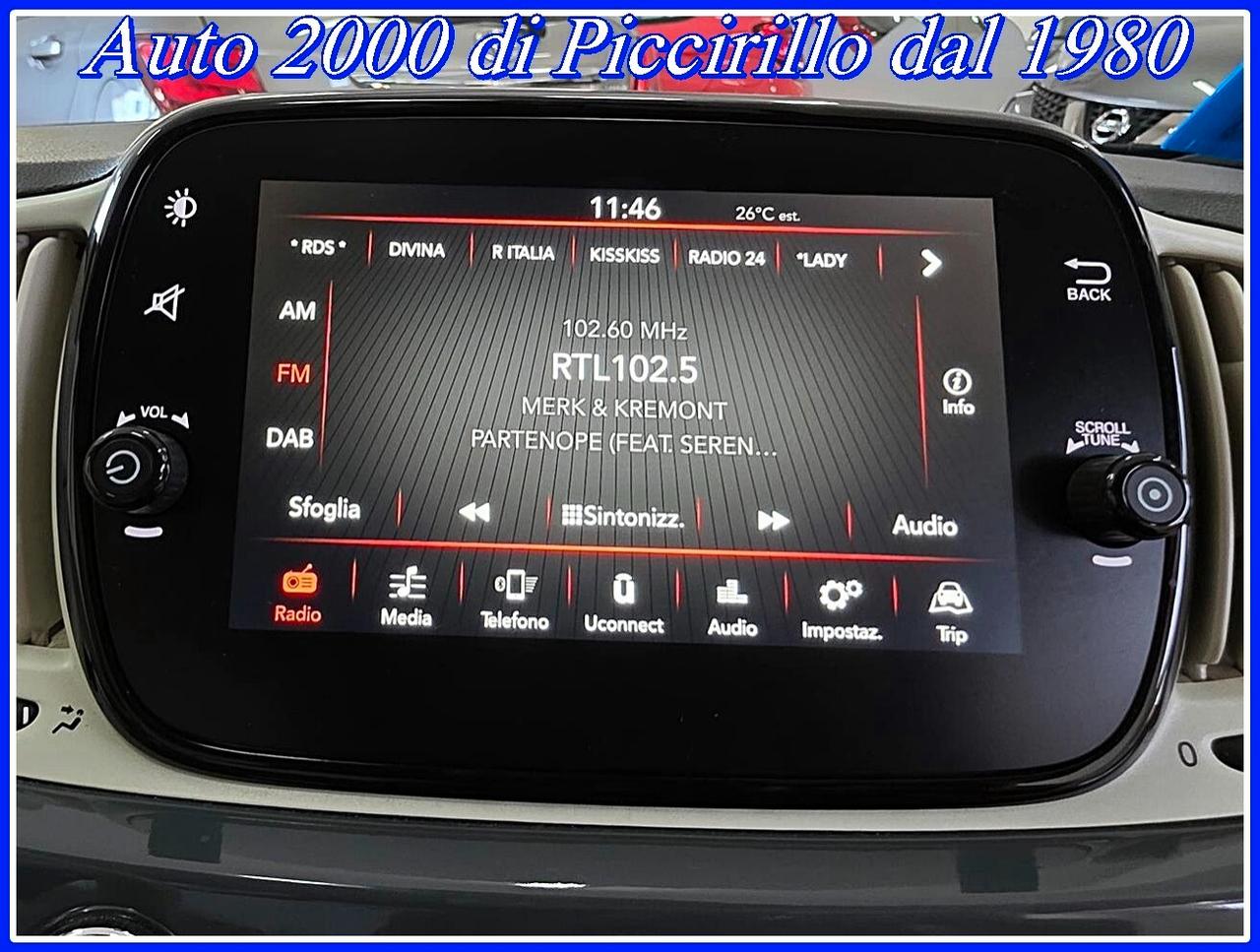 Fiat 500 Lounge 1200 GPL di serie Garanzia12Mesi