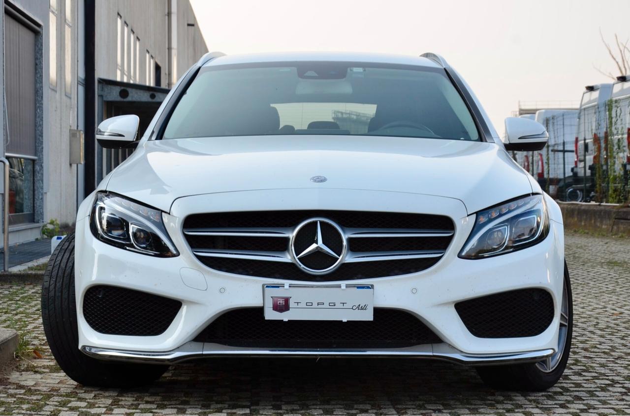 MERCEDES-BENZ C220d SW PREMIUM 170cv AUTO, UFF ITALIANA, EURO 6B, FULL LED, NAVI, PELLE, PERMUTE