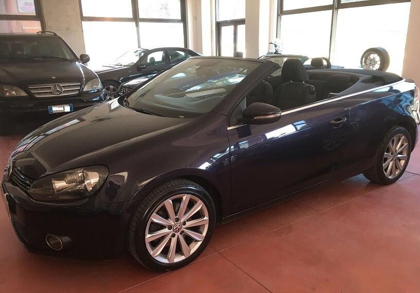 VOLKSWAGEN GOLF CABRIO serie 6 BLUEMOTION LED Diesel 2.0 CV 140 Km 168.487 garanzia 12 mesi