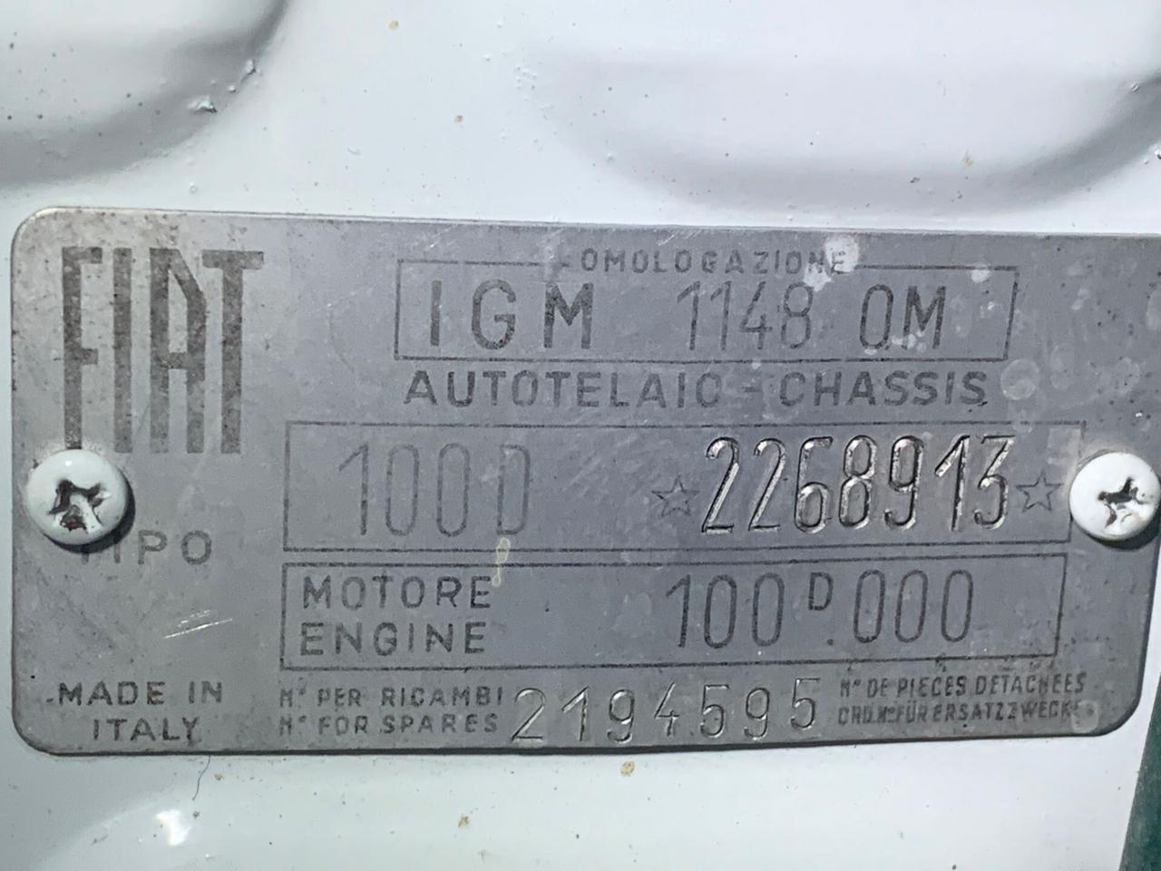 Fiat 600 D DELL ANNO 1967