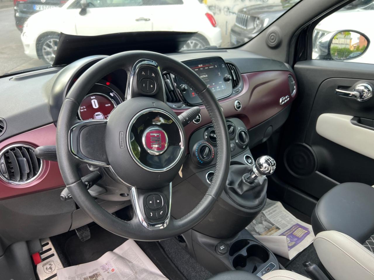 Fiat 500 1.2 Lounge TFT r16 interni in pelle