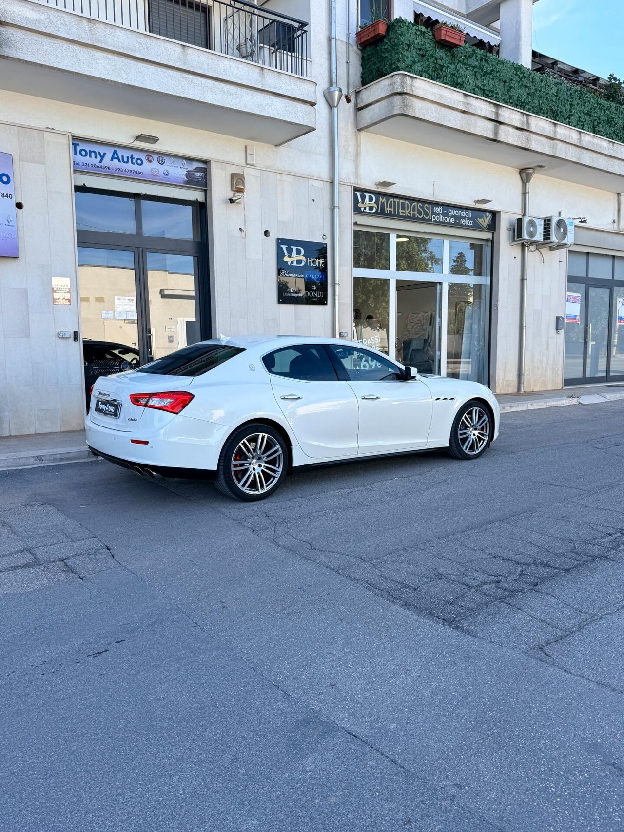 Maserati Ghibli 3.0 V6 bt S Q4 410cv auto E6 TETTO APRIBILE,TELECAMERA,PELLE CARTIER,NAVI,km certificati