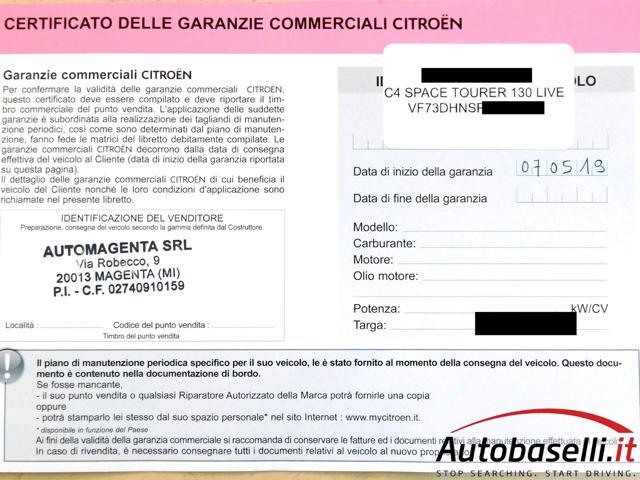 CITROEN C4 Spacetourer SPACETOURER 1.2T 130CV S&S LIVE PLUS UNICO PROP