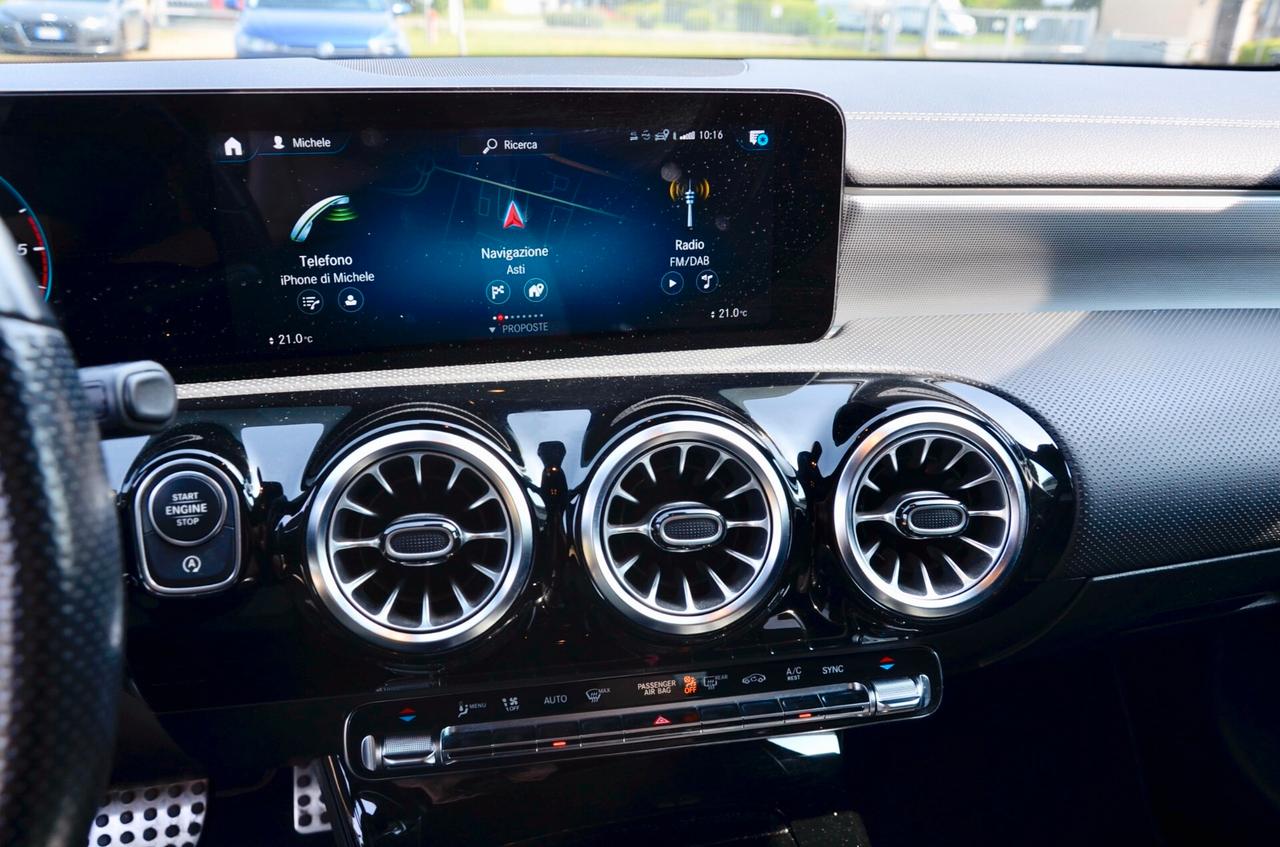 MERCEDES-BENZ A180d PREMIUM EDITION1 116cv AUTO, UFF ITALIANA, EURO 6D, FULL LED, RETROCAMERA, APPLE ANDROID, PERMUTE
