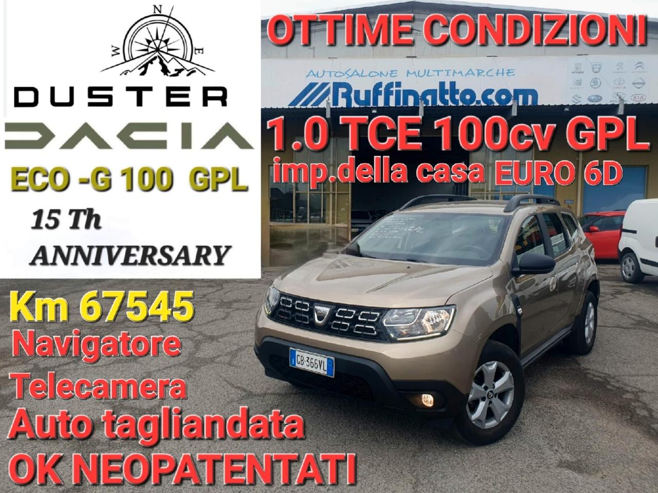 Dacia Duster 1.0 TCe 100 CV ECO-G 4x2 15th Anniversary