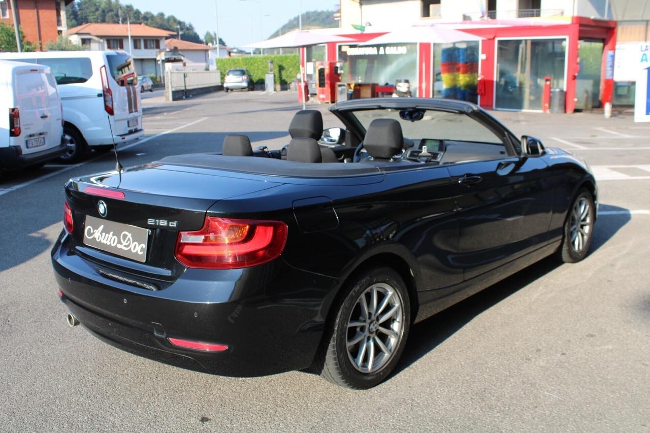 Bmw 218 d Cabrio Advantage Steptronic CAMBIO AUTOMATICO CABRIOLET IVA ESPOSTA 100%