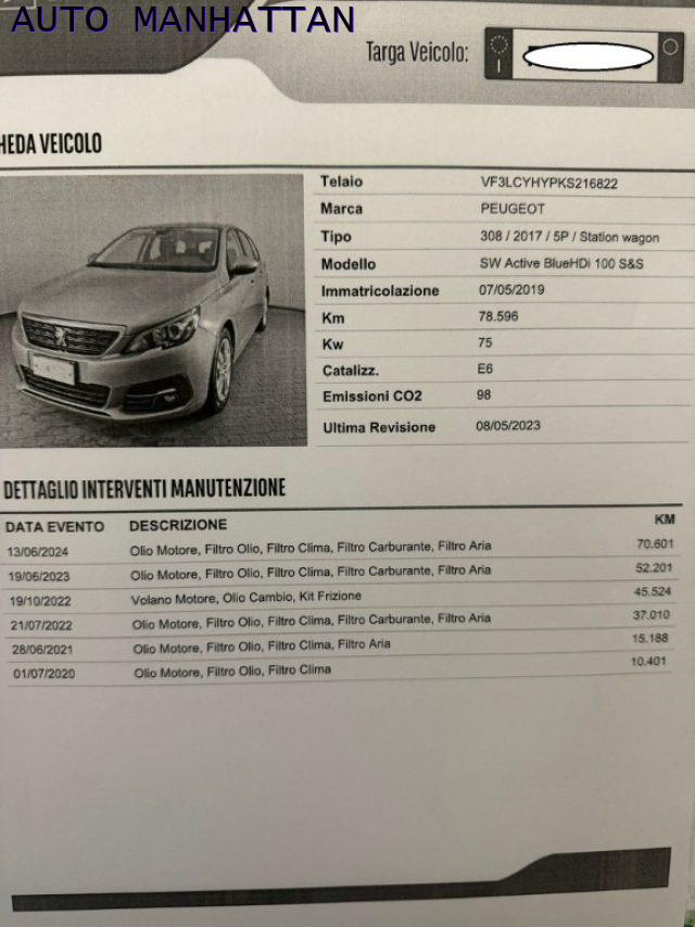 PEUGEOT 308 BlueHDi 100 S&S SW Business 78000KM