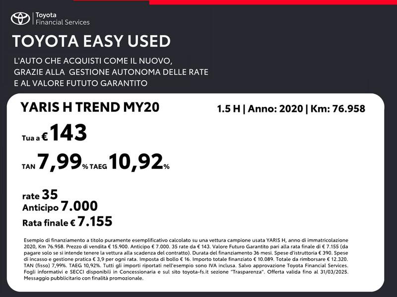 Toyota Yaris 1.5 Hybrid 5 porte Trend