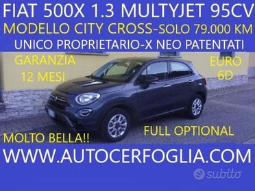 FIAT 500X 1.3 mjt City Cross 4x2 95cv-KM 79.985