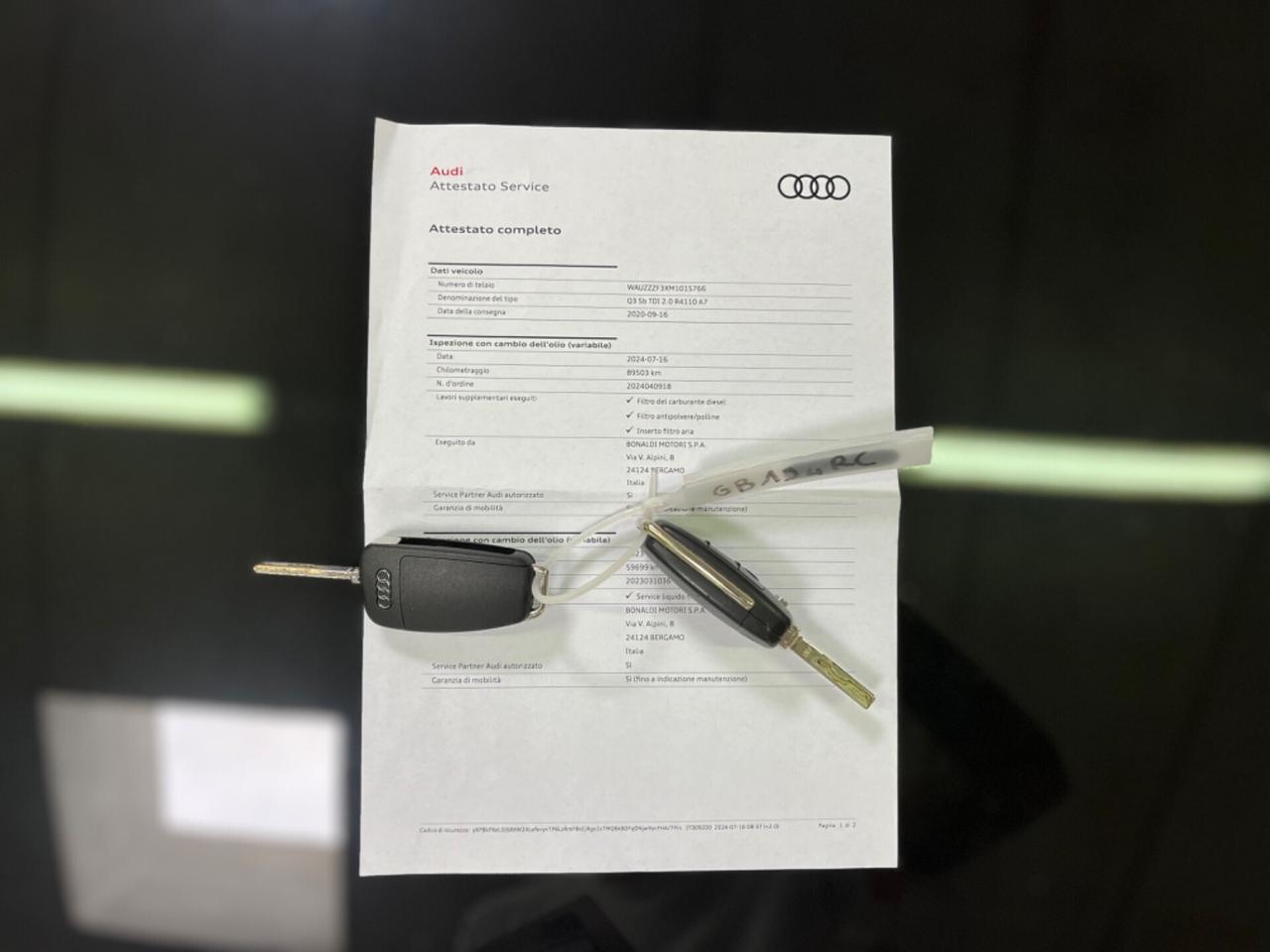 Audi Q3 SPB 35 TDI S tronic 2020 *tagliandi Audi
