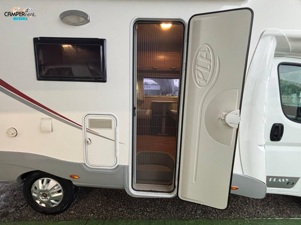 PLA PLASY 65 by GIOTTI LINE- mansardato con letti a castello in coda e garage a volume variabile