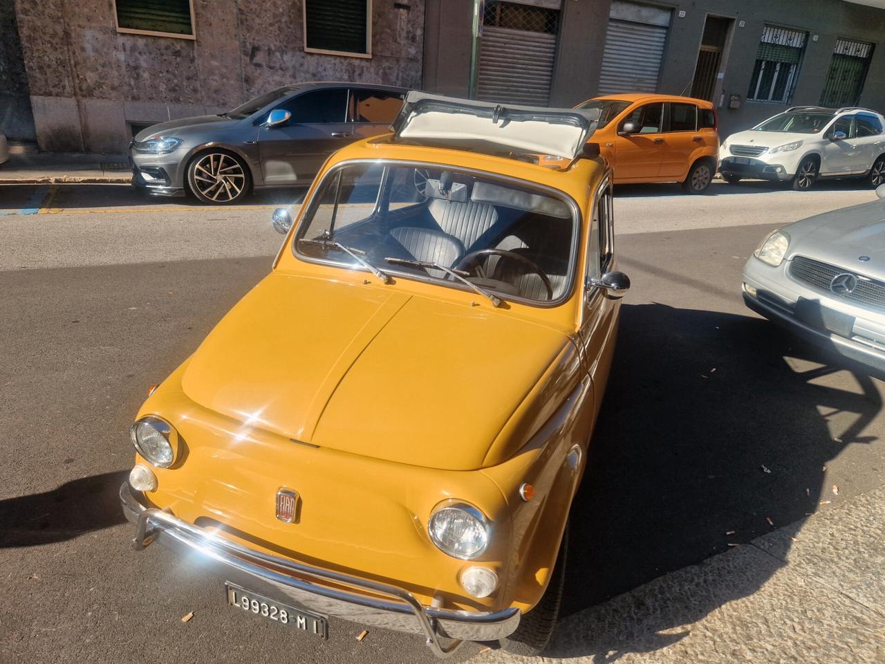 Fiat 500L 1971 targhe originali restaurata