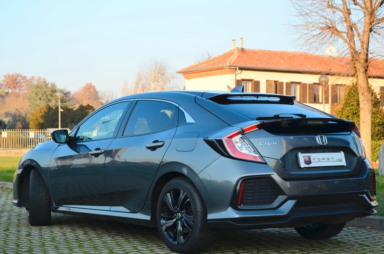 HONDA CIVIC 5p 1.0 ELEGANCE 126cv , UFFICIALE ITALIANA, TUTTI I SERVICE UFFICIALI HONDA, EURO 6D, NAVI, RETROCAMERA, PERMUTE