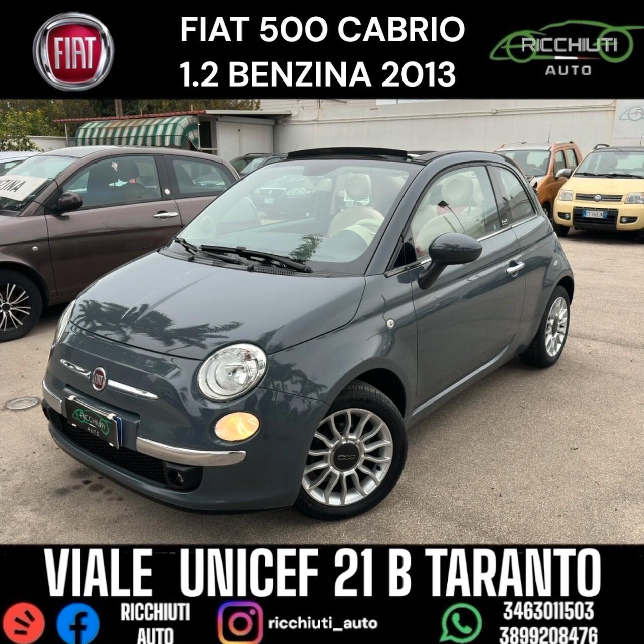 FIAT 500 C 1.2 BENZINA GUCCI 2013 OK NEOPATENTATI
