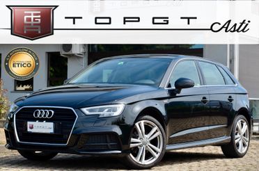 AUDI A3 30 1.6 TDI S-LINE EXT 116cv S-TRONIC, UFF ITALIANA, EURO 6D, FARI LED, NAVI, APPLE ANDROID, PERMUTE