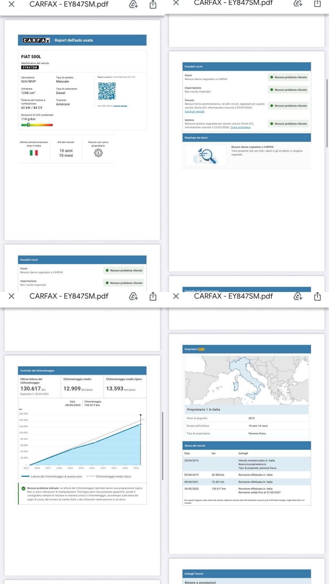 Fiat 500L 1.3 Multijet 85 CV Lounge