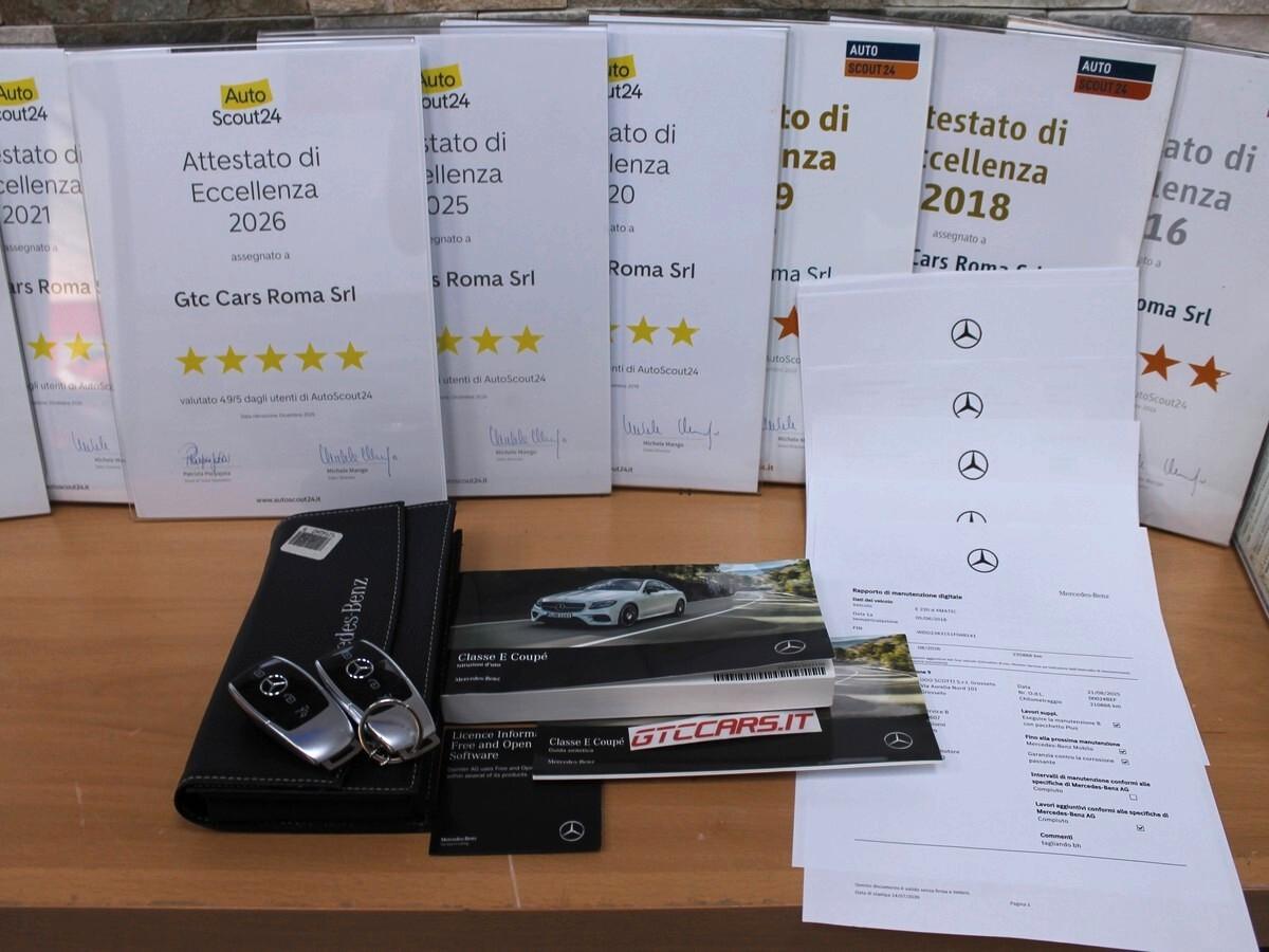 Mercedes-benz E 220 d 4Matic Auto Sport Coupe TUTTI TAGLIANDI UFFICIALI MERCEDES