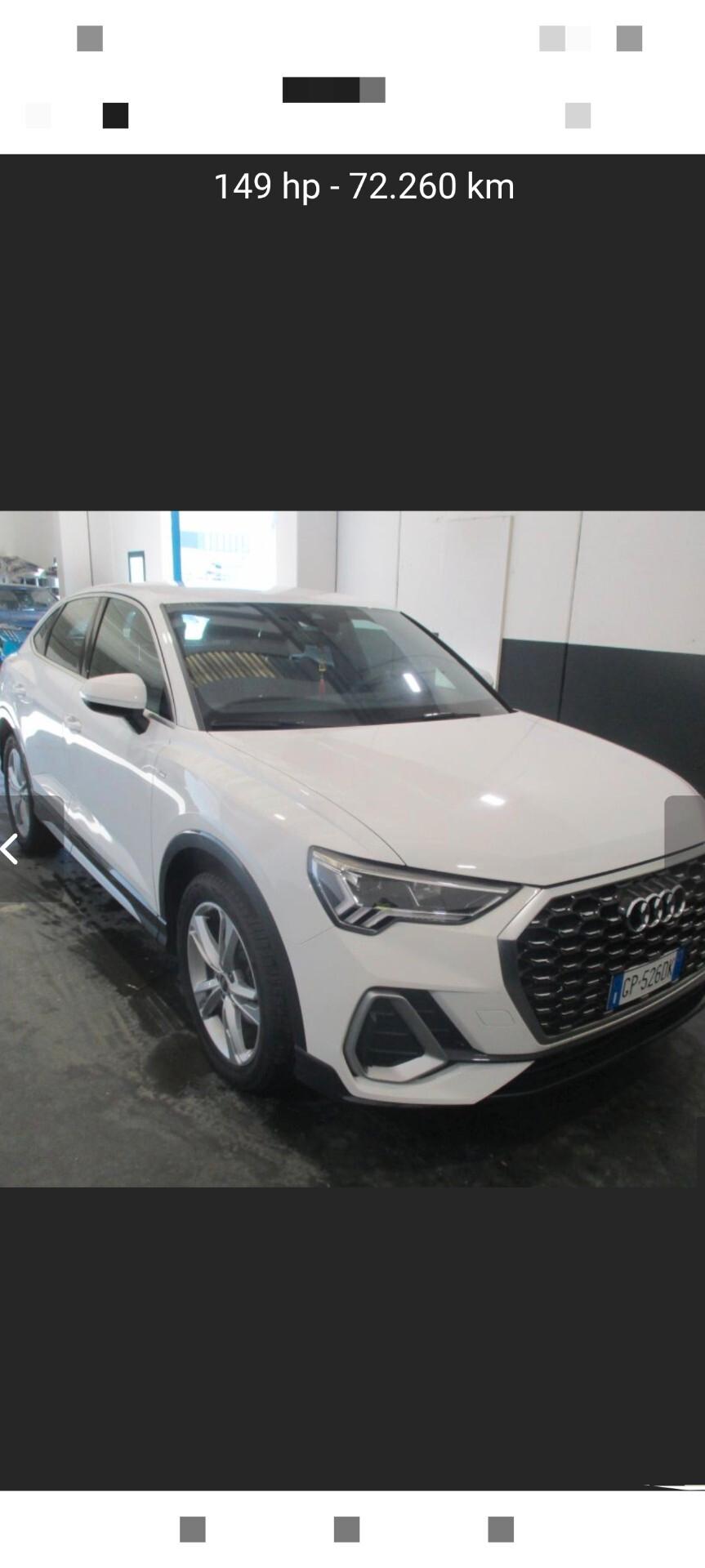 AUDI Q3 SPORTBACK 2.0 TDI 150cv SLINE INTERNO ED ESTERNO TAGLIANDI AUDI