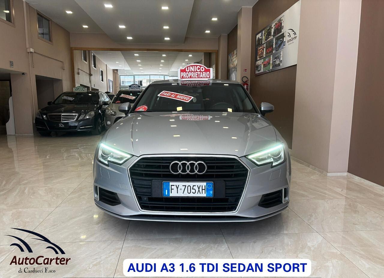 Audi A3 Sedan 1.6 TDI SOLO 62MILA KM **PERFETTA**