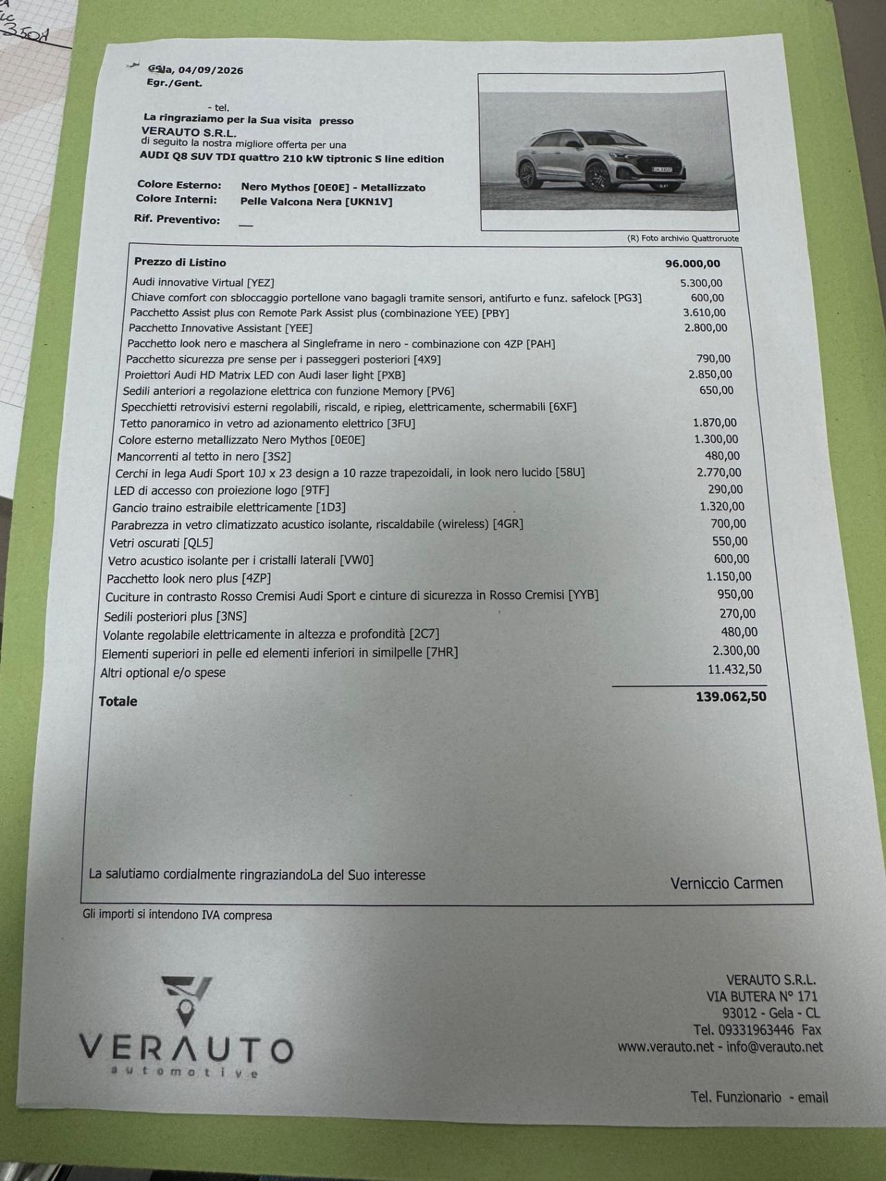 Audi Q8 SUV 50 TDI 286 CV quattro tiptronic S line edition