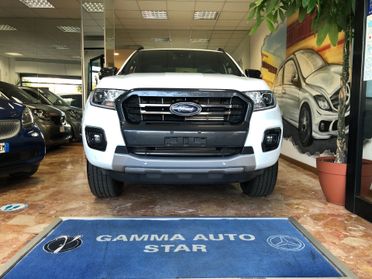 FORD RANGER WILDTRAK 2.0 TDI 4X4 AUT. BIANCO PELLE NERA C.L.DA 18" NAVI KAMERA SOLO 1000 KM