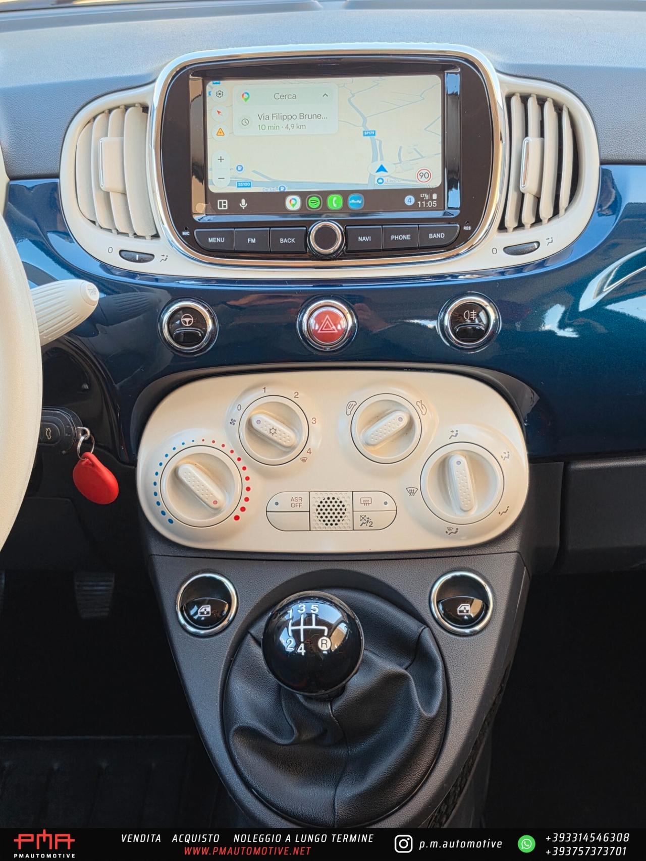 Fiat 500 1.2 Pop 69cv GPL carplay android auto