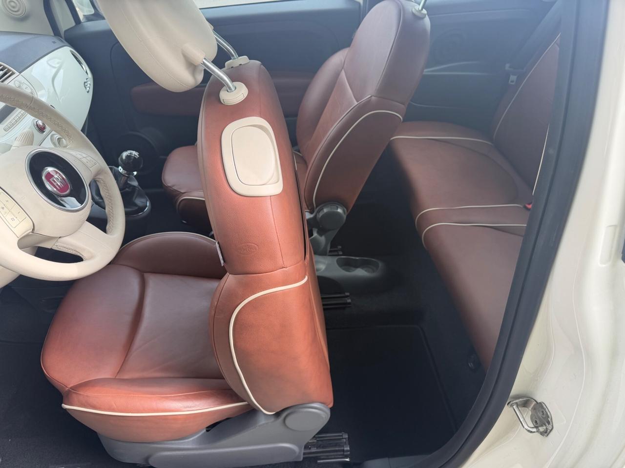 Fiat 500 1.2 Lounge interni in pelle totale Frau